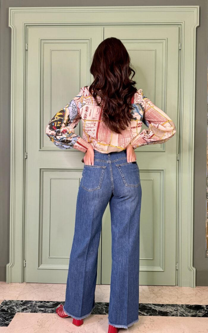 JEANS PALAZZO CON ORLO FRANGE - DIXIE